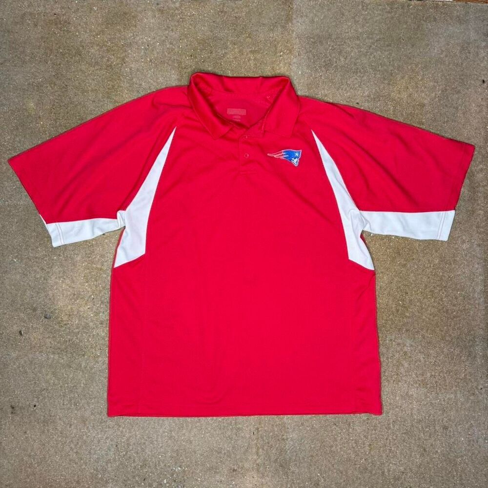 new england‎ patriots polo shirt red nfl football fan gear XL